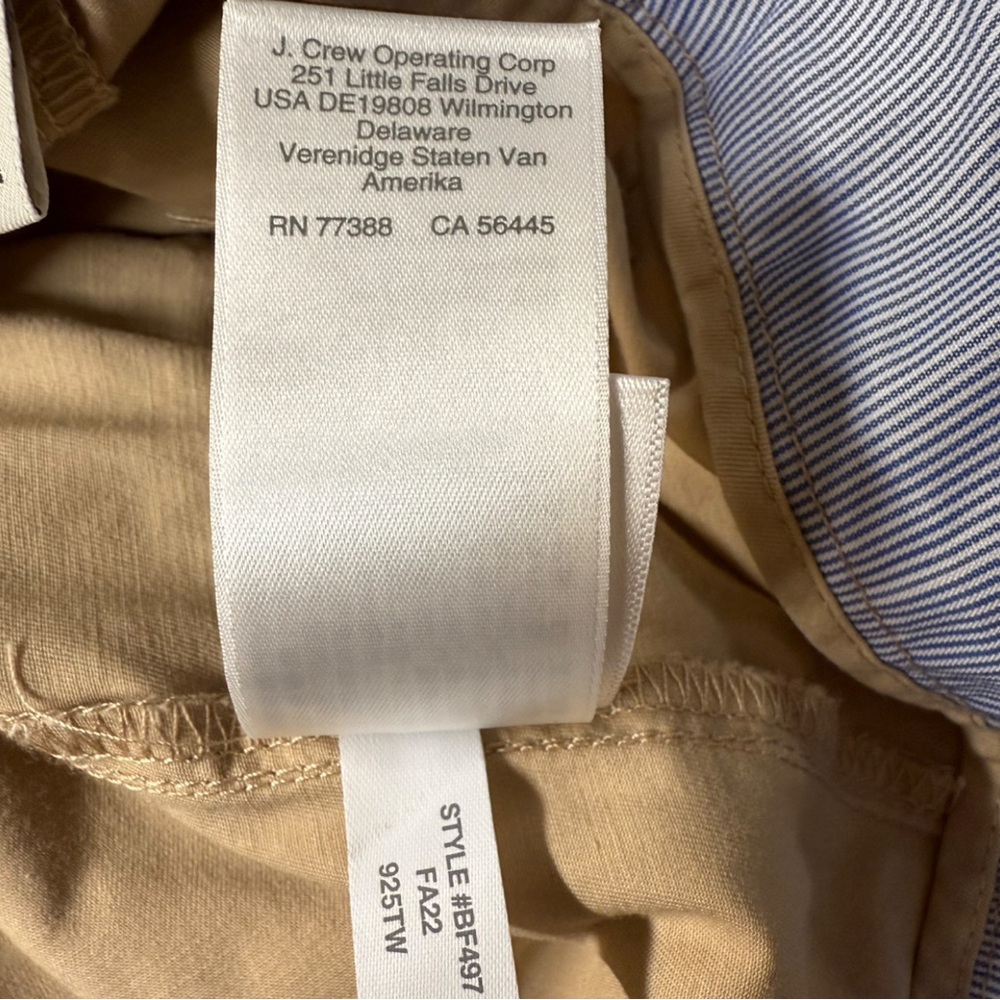 J. Crew Slim Boyfriend Chino Pants Tan Beige Petit 26P Style BF497 Re-Imagined - Picture 7 of 10